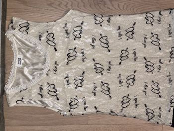 Robe Molly Bracken Noire et écru avec dentelle I love you Taille Xs / 34 Très bon état - photo numéro 3