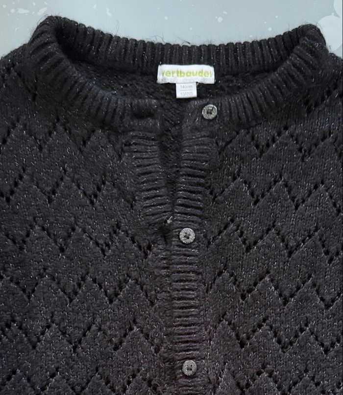Beau cardigan gilet fille T 10 ans Vert Baudet couleur noir  Très bon état - photo numéro 9