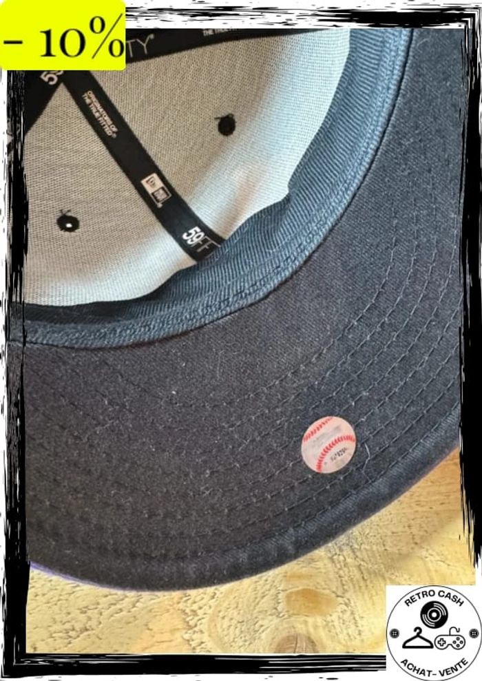 Casquette, New Era, New York, violette et noir à rayures taille 7,5 - photo numéro 7