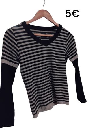 Pull fée marabouté bicolore taille 16ans col v