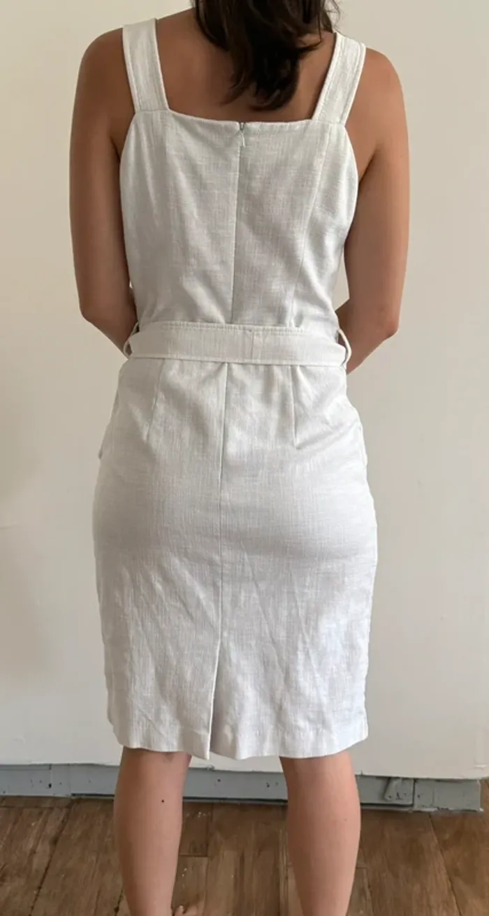 🤍 Robe blanche style salopette – Hugo Boss – Taille 38 🤍 - photo numéro 4