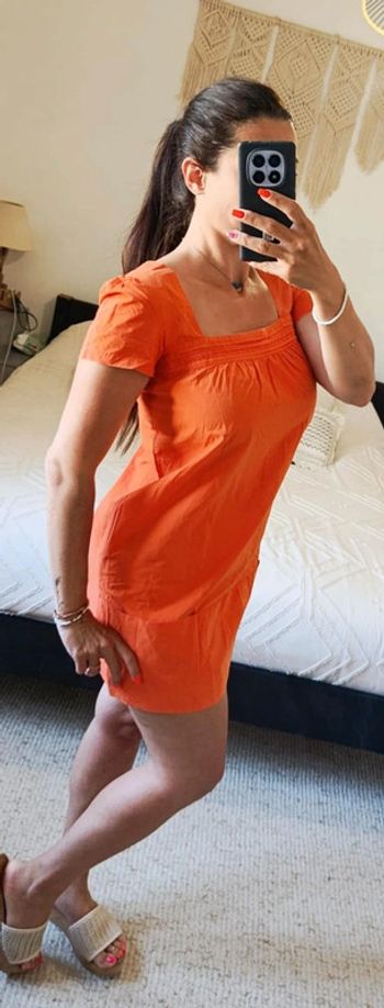 Robe d'été Mango Casual sportswear Orange M 100% coton