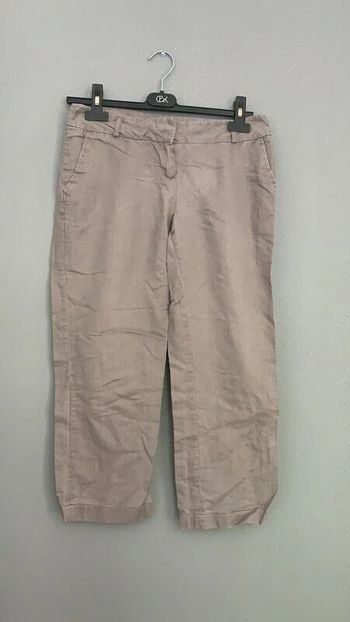 Pantacourt Camaieu en lin et coton T36