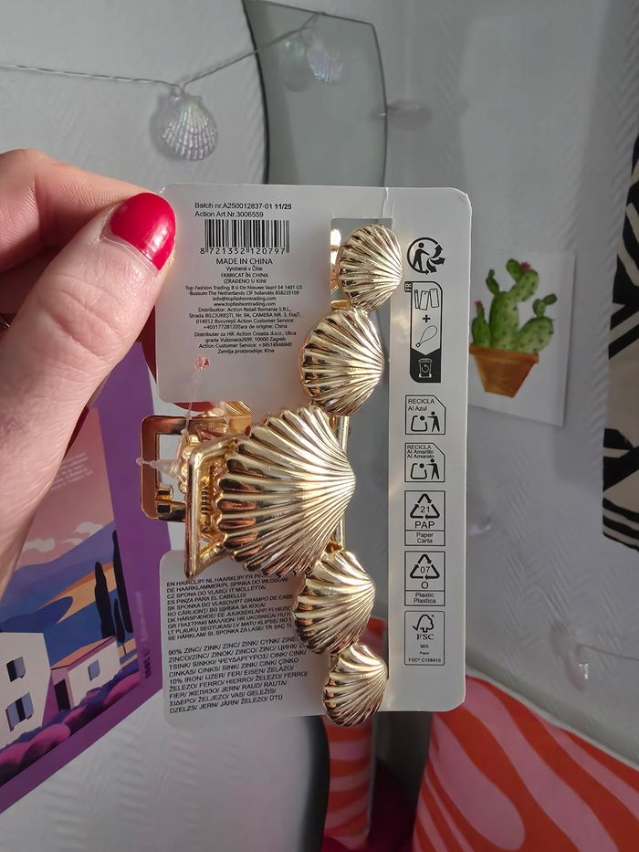 Pince cheveux coquillage - photo numéro 3