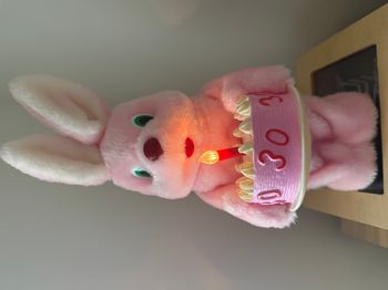  lapin Duracell anniversaire amovible musical peluche automate lapin gâteau bougie lumineuse - Durac