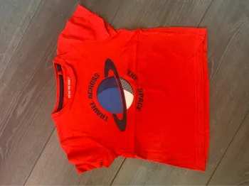 TEE shirt 4 ans même pas peur rouge