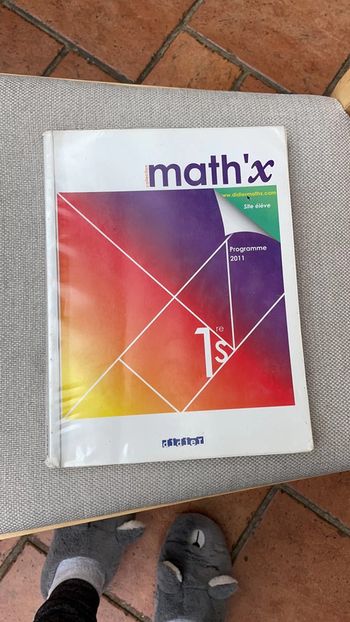 Livre scolaire math’x / Mathématique 1 S