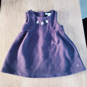 Robe fille épaisse violet taille 6 mois Okaïdi