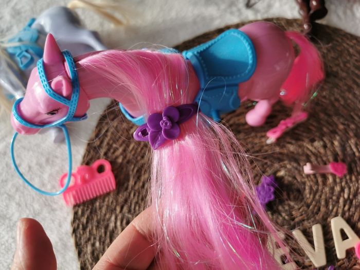 6 chevaux à coiffer avec peignes et pinces - photo numéro 9