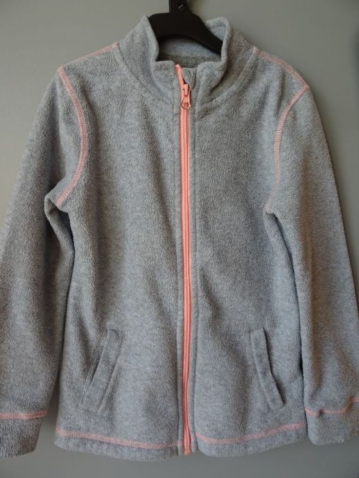 Gilet polaire zippé gris