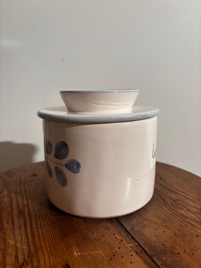 Grand beurrier à eau poterie La rochelle 1984 signé - photo numéro 2