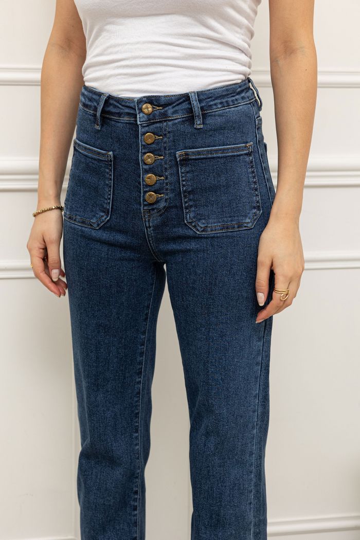 Jeans 5 boutons wide leg taille 34 - photo numéro 3