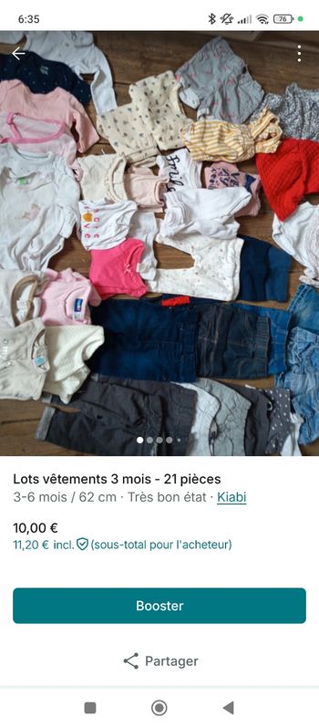Gros lot de vêtements bébé fille