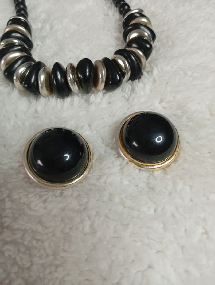 Ensemble collier et boucles d'oreilles Vintage - photo numéro 2