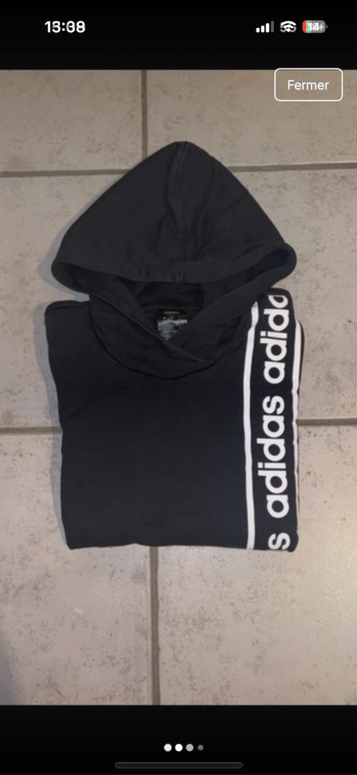 Sweat adidas a capuche taille M - photo numéro 2