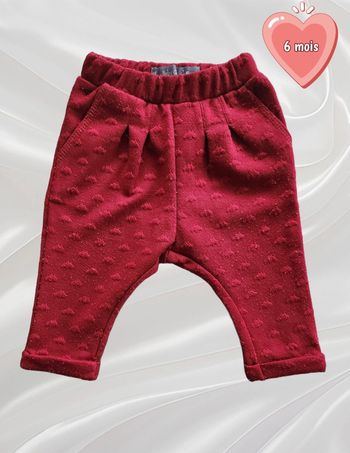 Pantalon sarouel rouge fille 6 mois