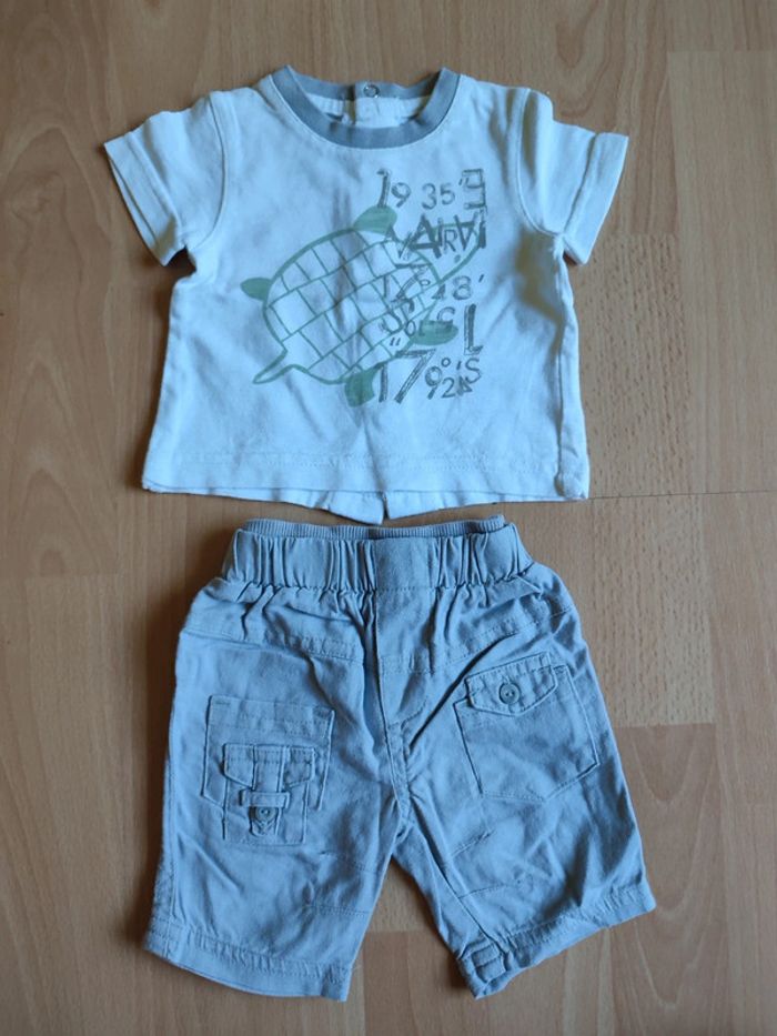 Lot tenue été bermuda + t-shirt manches courtes Orchestra en 1M