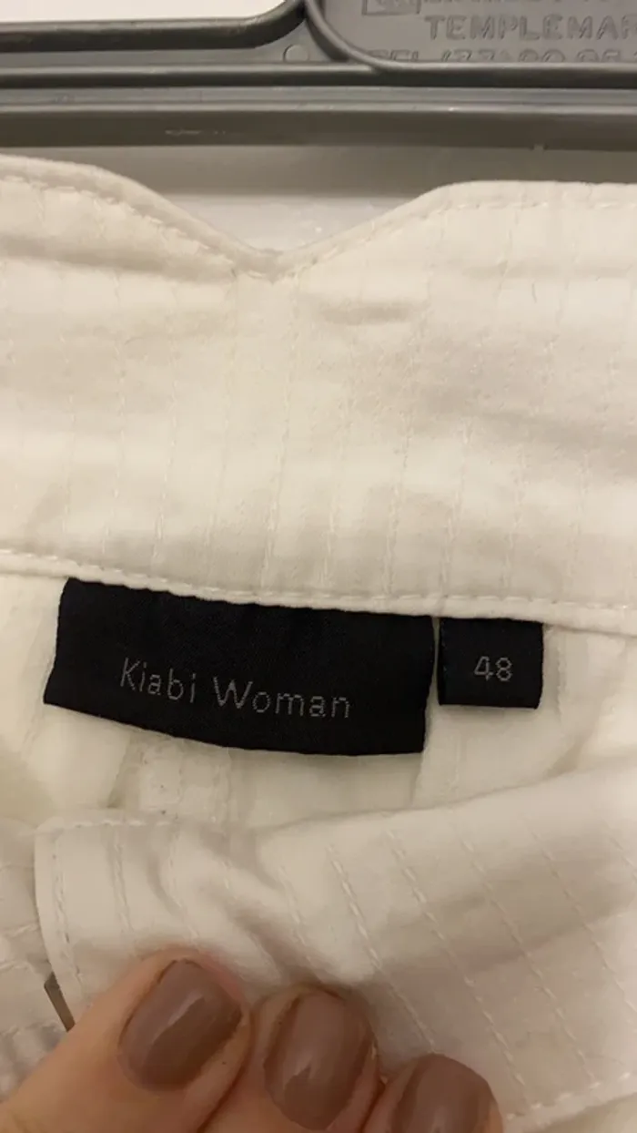 Pantalon blanc droit et large  Kiabi - photo numéro 3