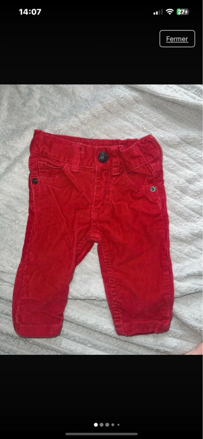 Jean bebe  zadig&voltaire velours rouge