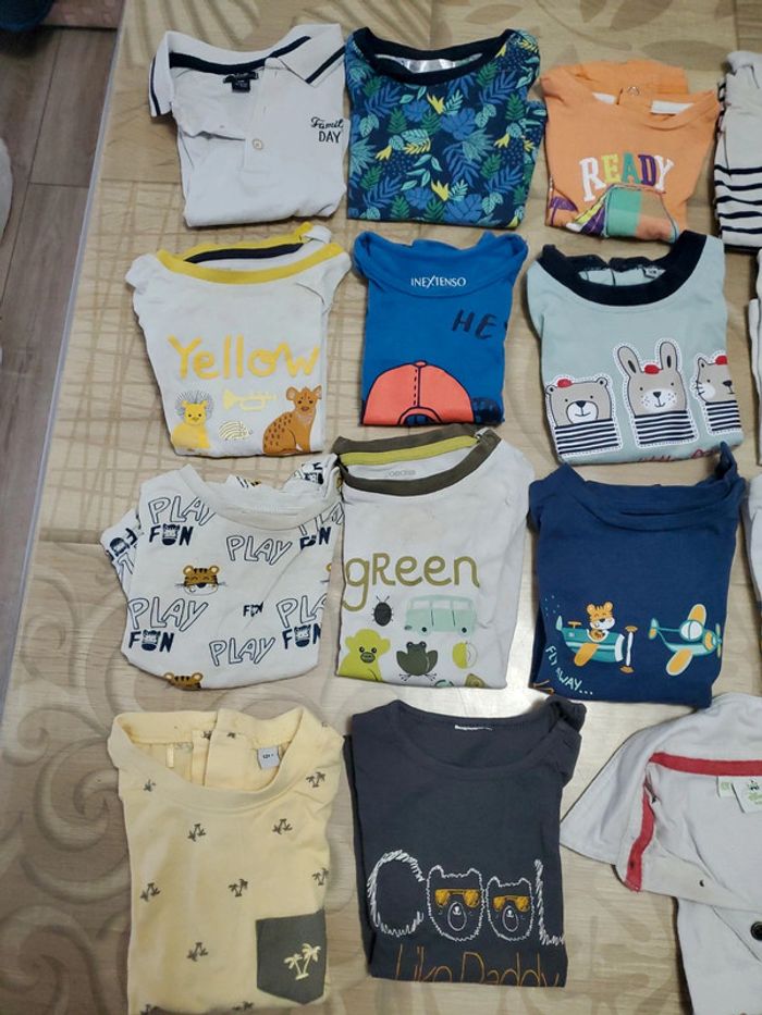 Lot 15 T-shirts 12 mois - photo numéro 4