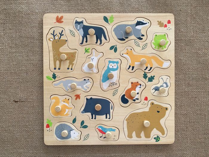 Puzzle boutons Forêt en bois Vertbaudet
