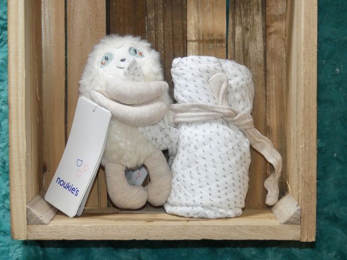 Doudou paresseux Moris couverture lange Noukie's 🦥Neuf - photo numéro 3