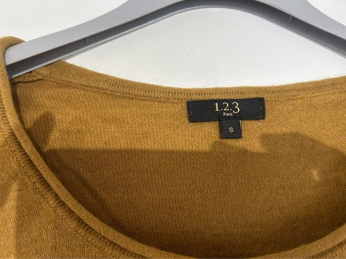Pull fin 123 moutarde taille S - photo numéro 3