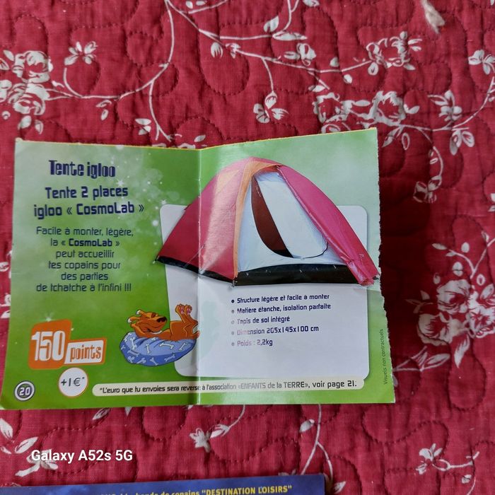 Tente igloo neuve  2 place