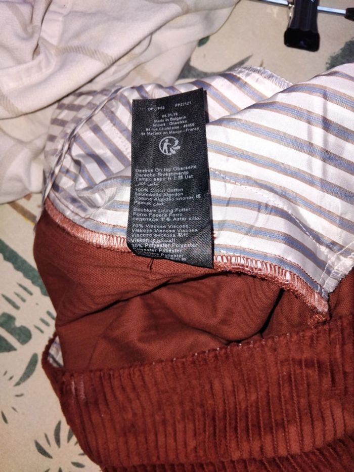 Pantalon One step velours neuf  t36 100% coton - photo numéro 13