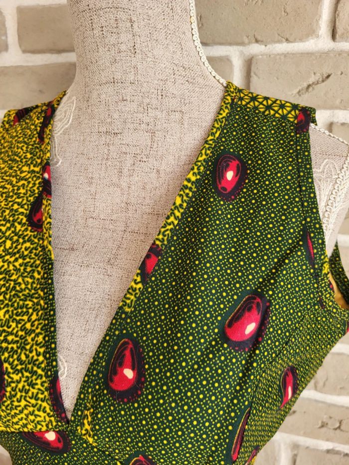 Robe wax dos nu – artisanale, fabriquée à Abidjan - photo numéro 6