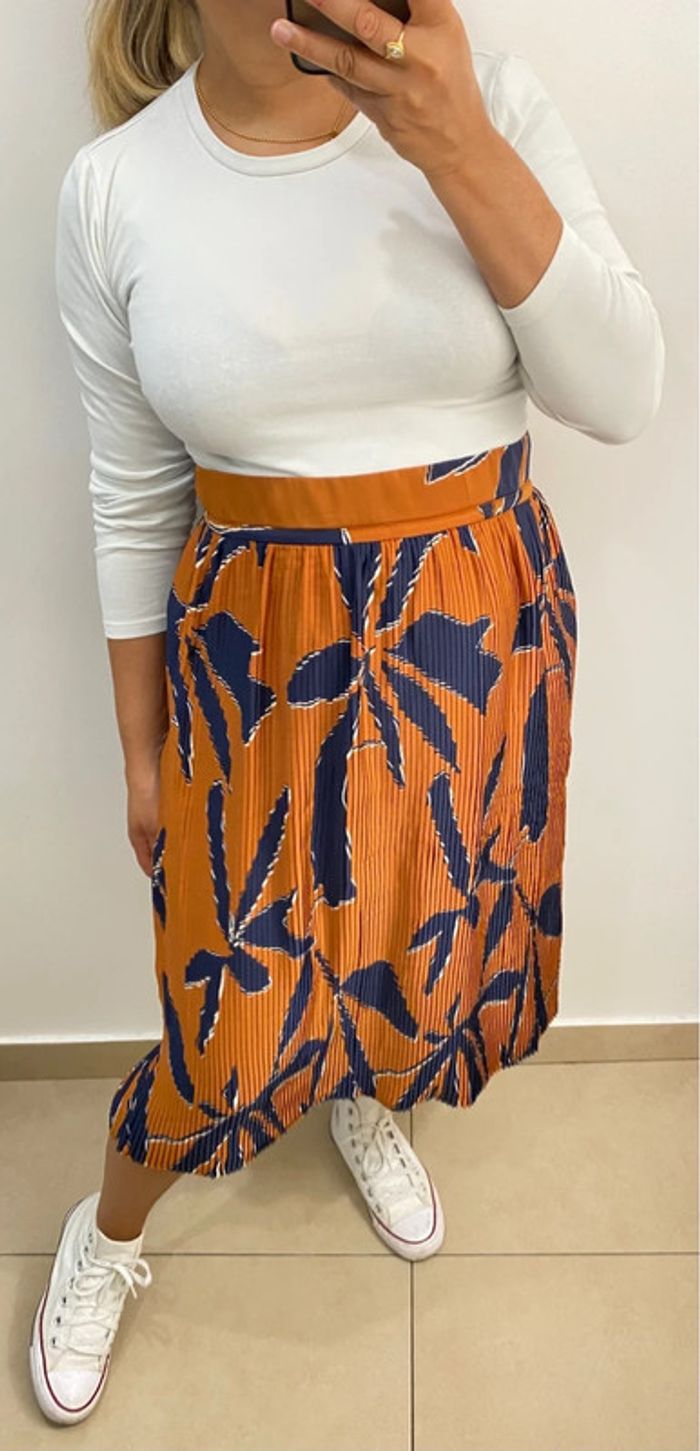 Jupe Midi Plissée Ba&sh Modèle Kiko Taille 40 - photo numéro 7