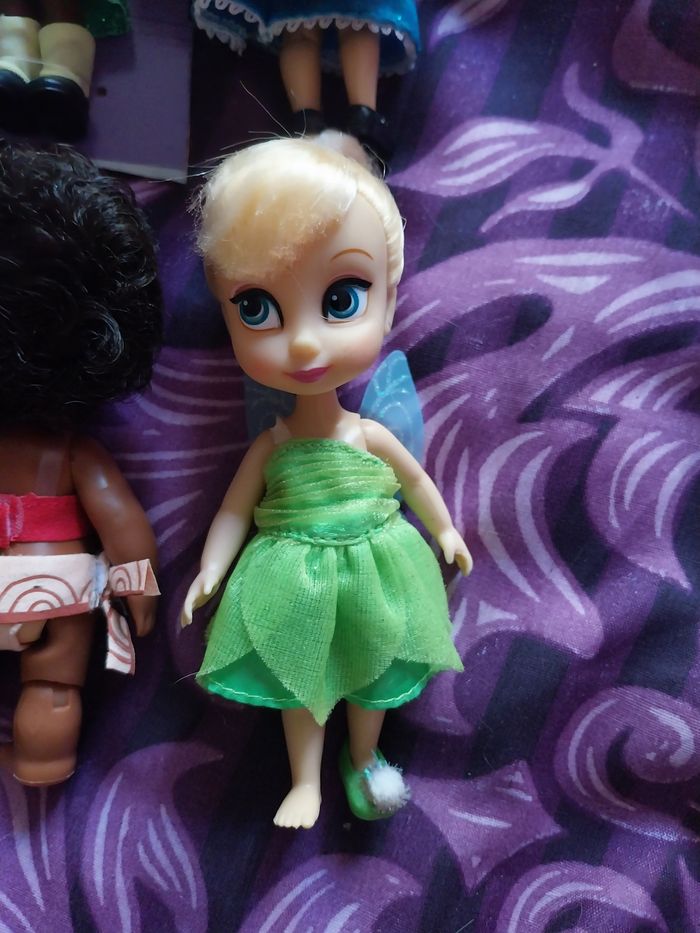Lot 4 poupées miniatures Animators Princesses Disney Mini-Animators Tiana Vaiana - photo numéro 5