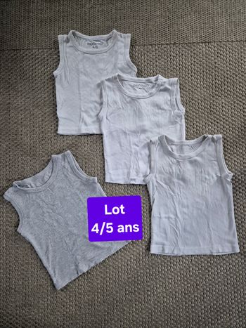 Lot de 4 debardeurs garçon - 4/5 ans