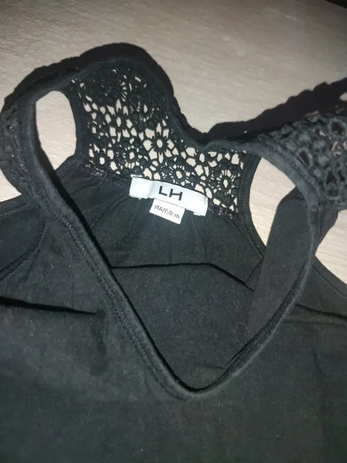 Débardeur noir dentelle au dos lh 14 ans - photo numéro 3