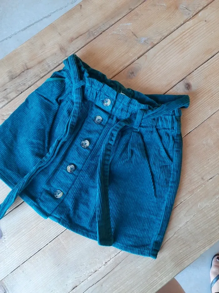 Jupe velour vert - photo numéro 2