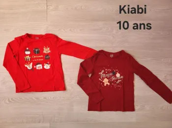 Lot 2 t-shirts manches longues Noël