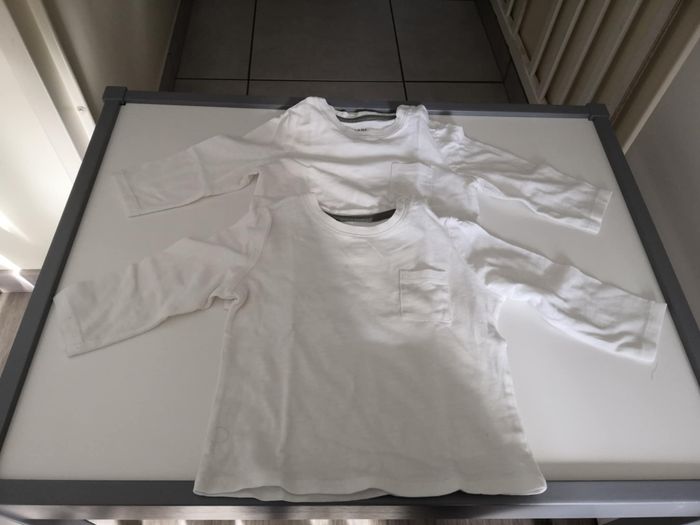 Lot de 5 tee-shirts (manches longues, à col rond avec poche) 9 mois (74 cm) Kiabi - photo numéro 2