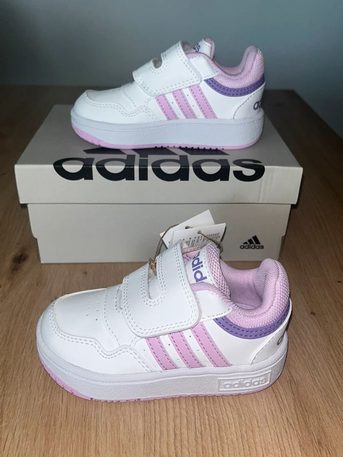 Baskets , Adidas , Filles , Blanc , Rose , Taille 23 , neuves - photo numéro 2