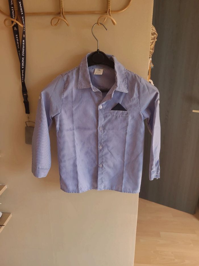 Chemise rayée bleu 10 ans