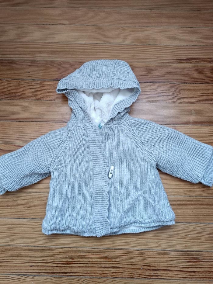 Veste gris chaude bébé