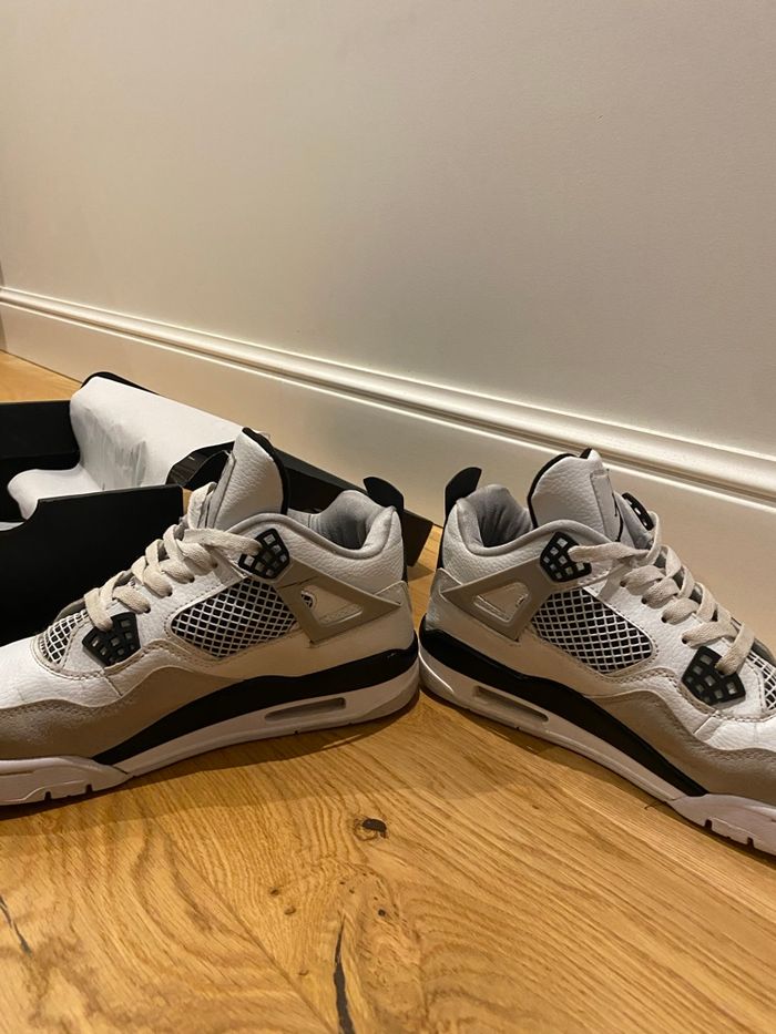 Air Jordan 4 Retro White black – Taille 45 - photo numéro 4