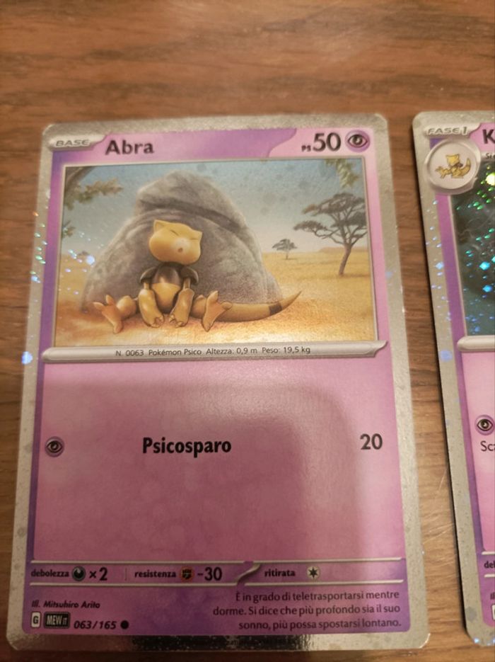 Lot de 3 cartes Pokemon 151 Holo Abra Kadabra Alakazam EX - photo numéro 4