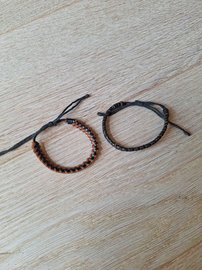 Lot 2 bracelet effet cuire - photo numéro 4