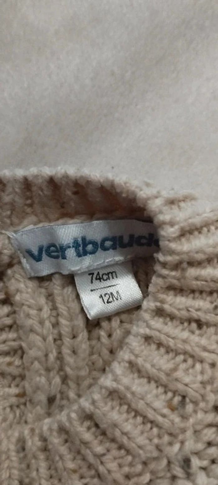 Pull beige 12 mois - photo numéro 3