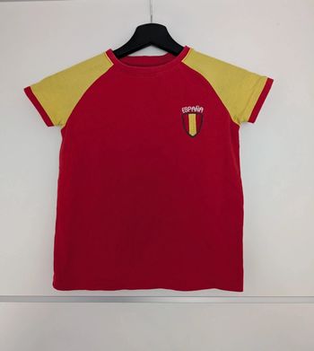 T-shirt rouge et jaune Espagne 5 ans