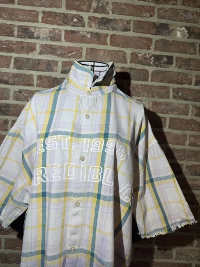 Chemise à carreaux manches courtes Berhka Taille M 100% Coton - photo numéro 7
