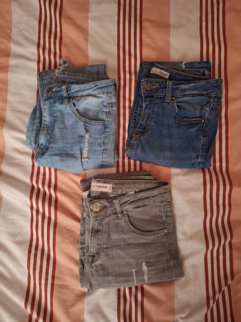 Lot jeans slim troué 