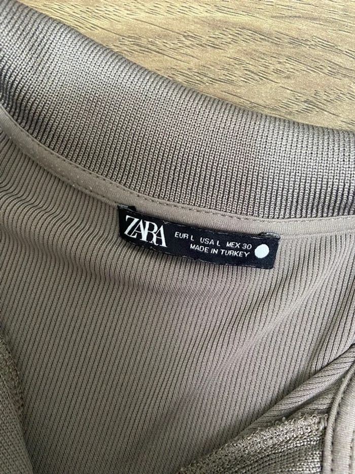 Haut manches longues col polo Zara belle matière - photo numéro 3