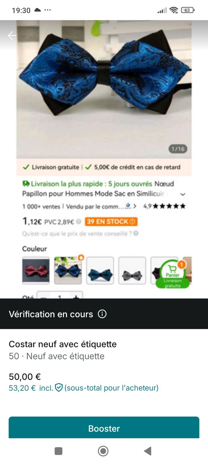 Vend costar homme neuf encore etiquette - photo numéro 2