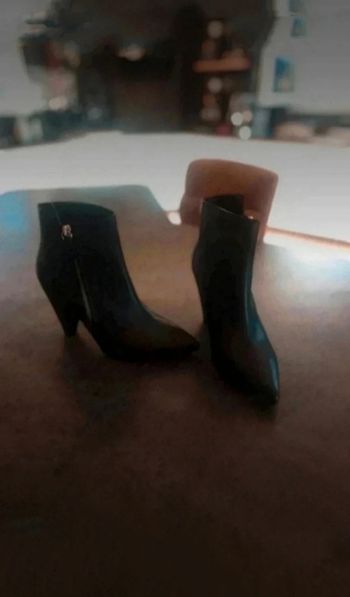 Bottines Esprit cuir noires